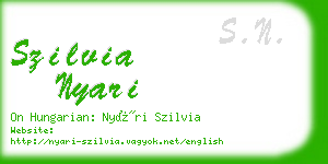 szilvia nyari business card